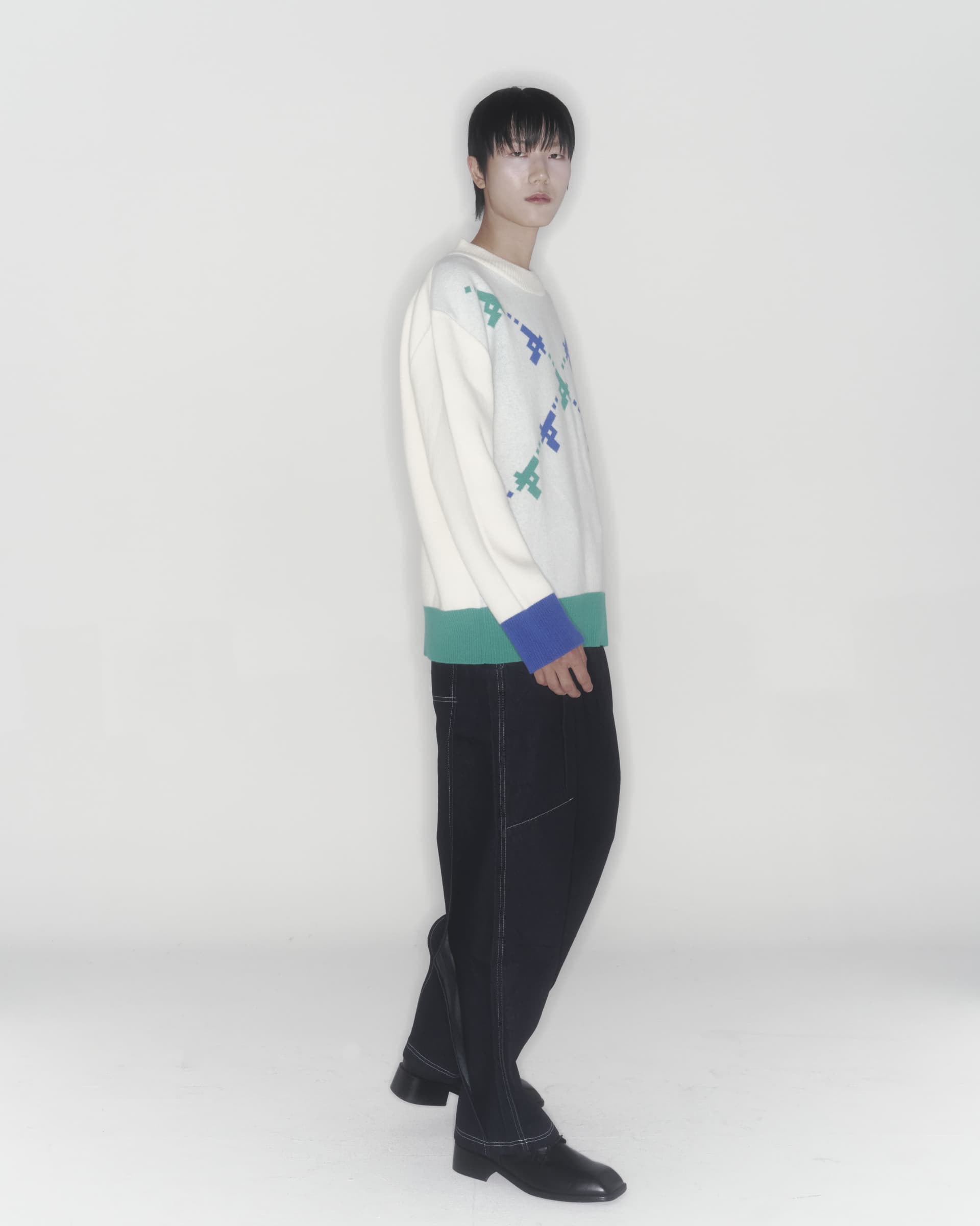 Gun Knit Sweater (Ivory) — vue 8