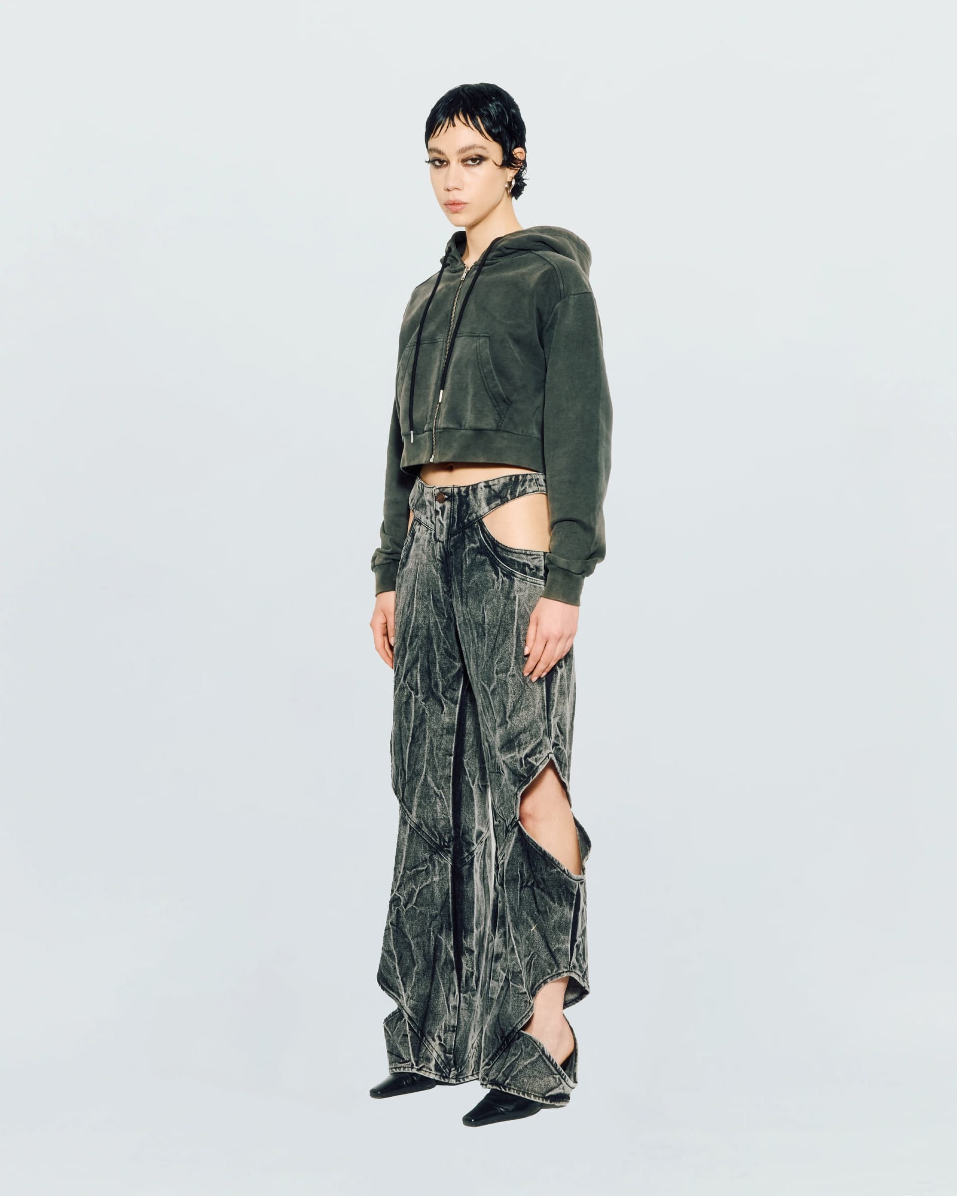 Cut-Out Denim Pants — vue 4