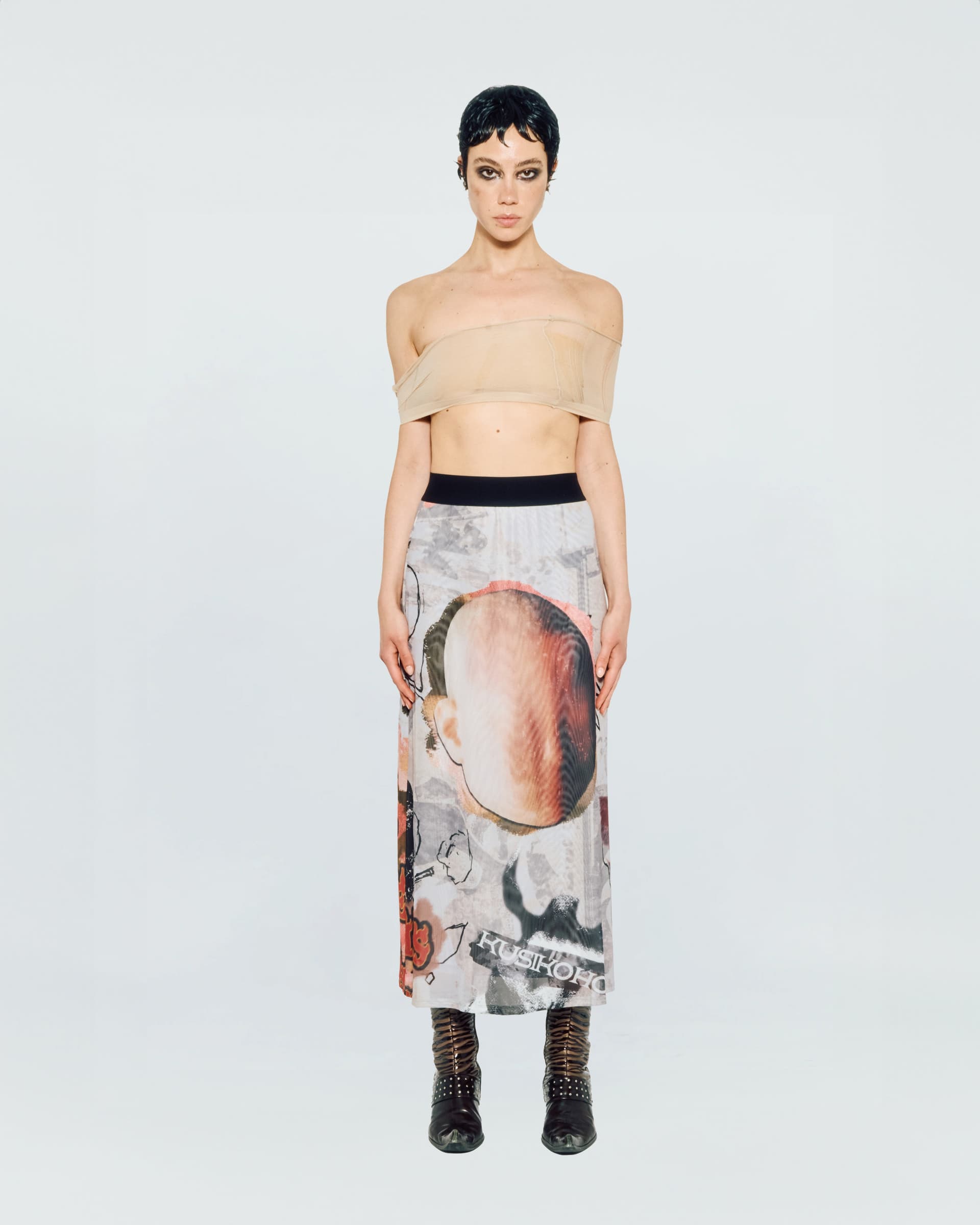 Mesh Long Skirt — vue 3