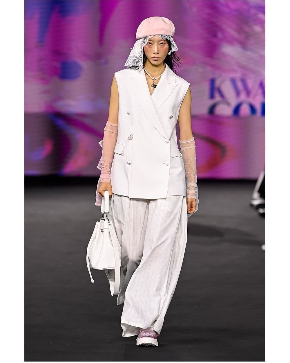 26SS White Slit Double-Breasted Vest — vue 2
