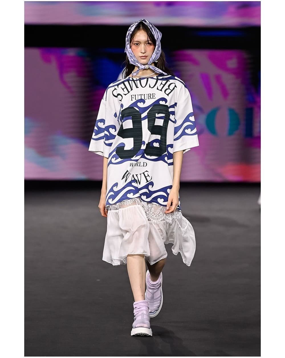 26SS Blue Heart Wave 99 Printing Shirt — vue 2