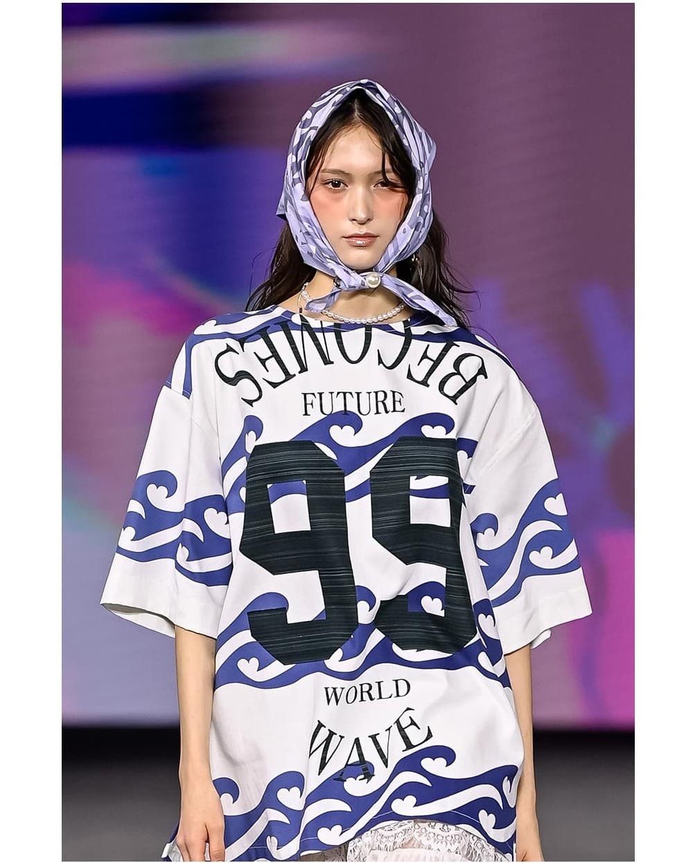 26SS Blue Heart Wave 99 Printing Shirt — vue 7