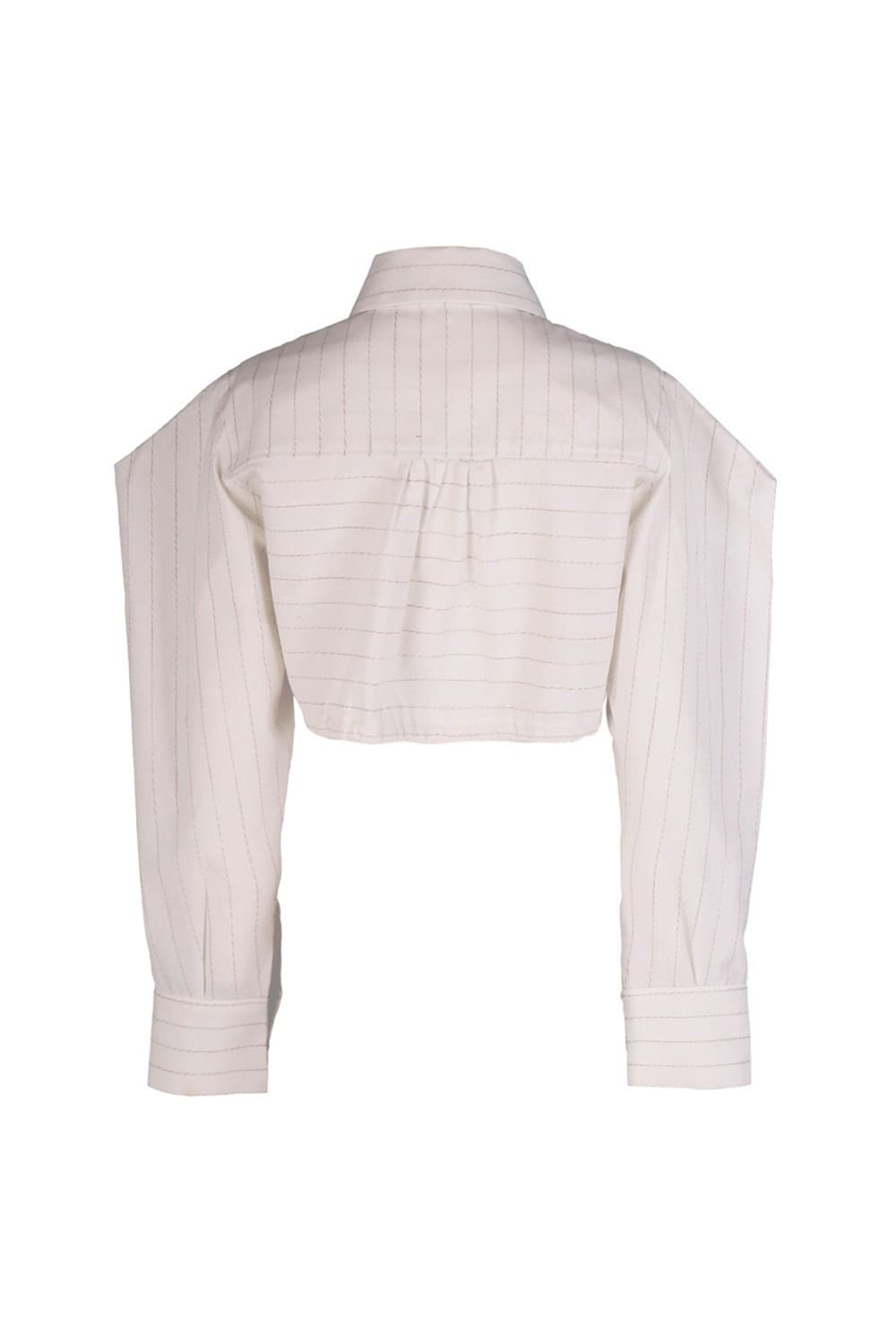 26SS White Striped Point Shoulder Crop Pants — vue 10