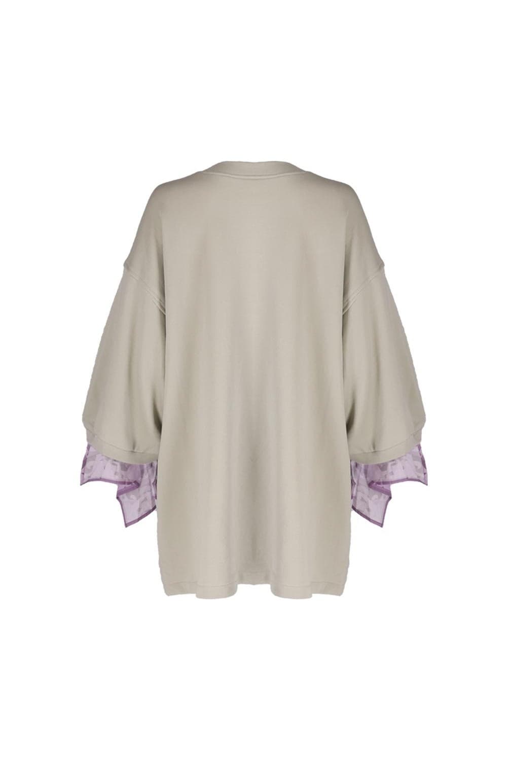26SS Purple Wave Layered Light Khaki Sweat One-Piece — vue 9