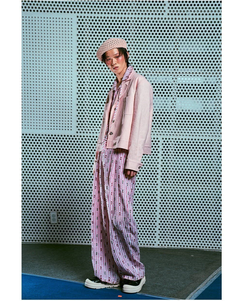 26SS Indie Pink Tailored Collars Crop Jacket — vue 4