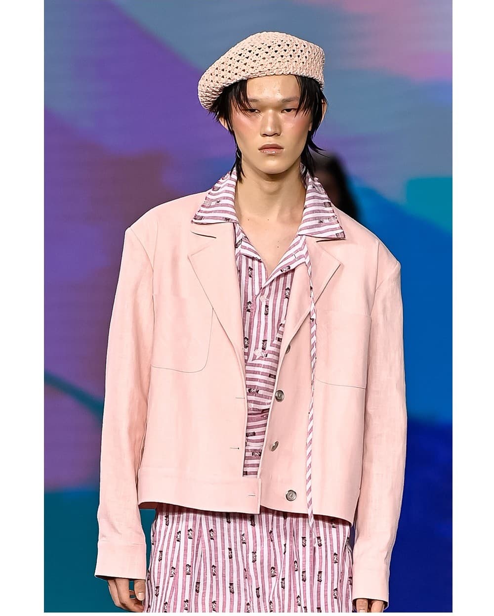26SS Indie Pink Tailored Collars Crop Jacket — vue 6