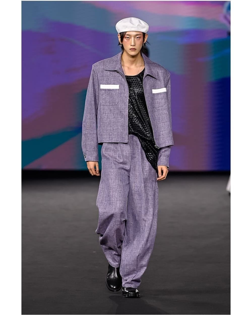 26SS Blue Gray Crop Jacket — vue 2