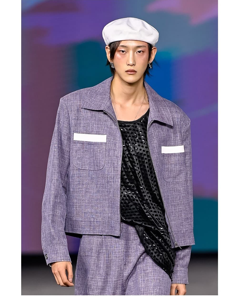 26SS Blue Gray Crop Jacket — vue 5