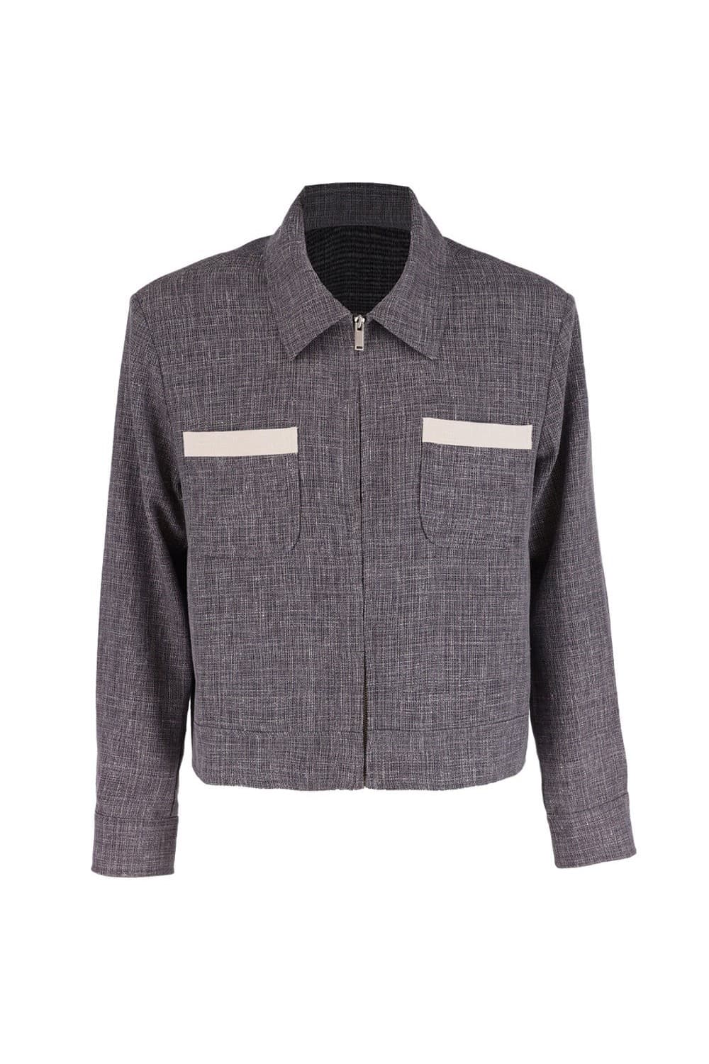26SS Blue Gray Crop Jacket — vue 6