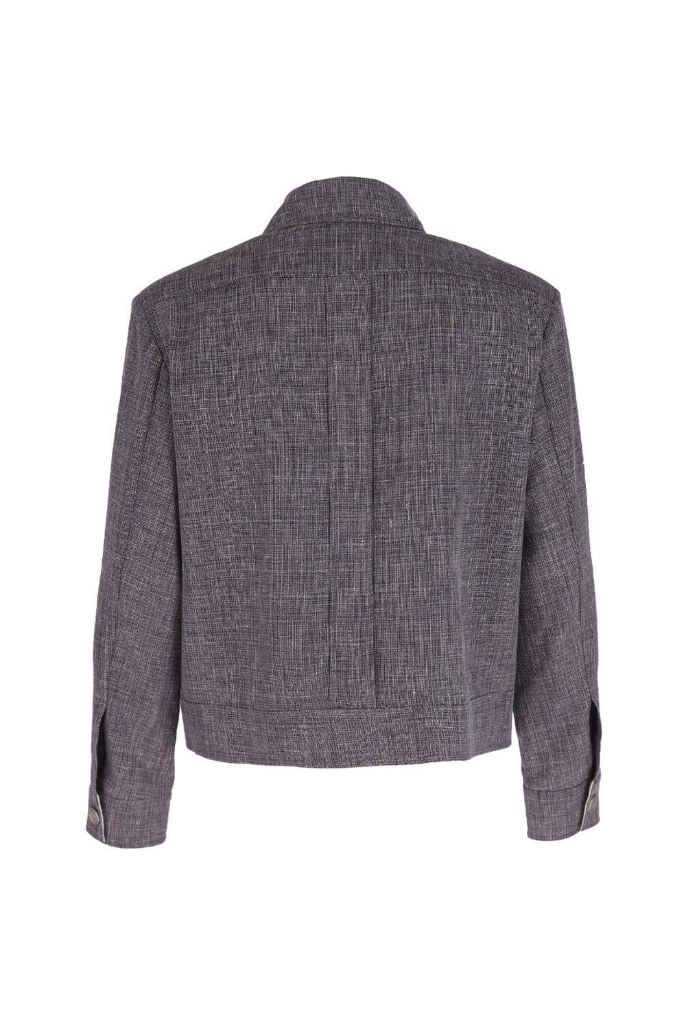 26SS Blue Gray Crop Jacket — vue 7
