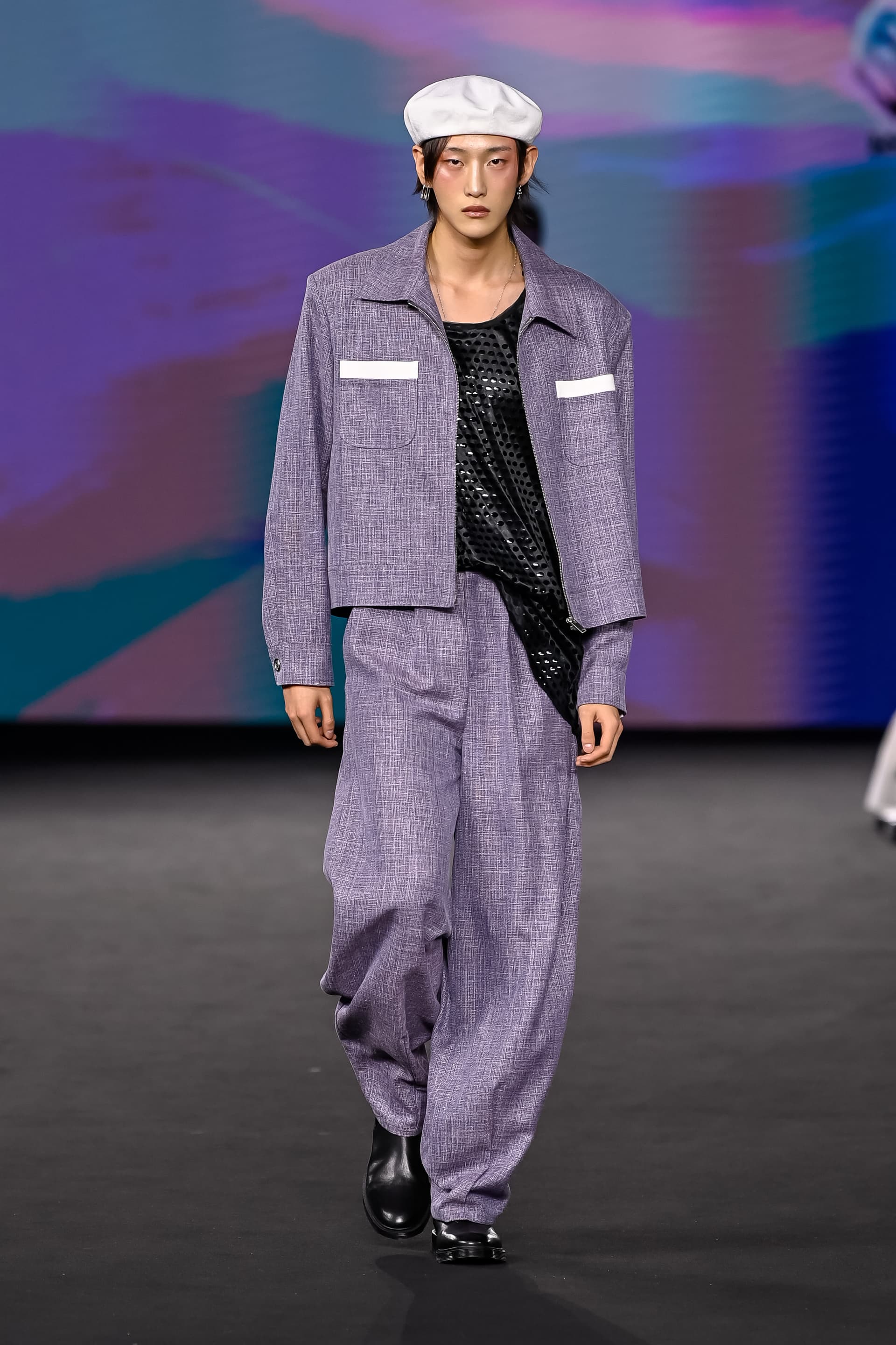 26SS Blue Gray Crop Jacket — vue 1