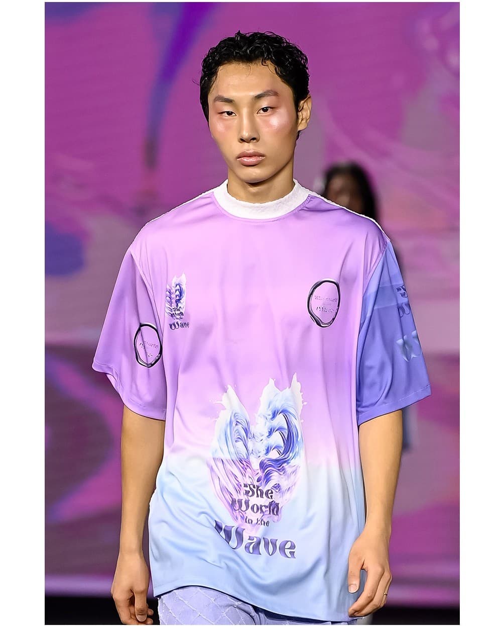 26SS Purple Blue Heart Printing T-Shirt — vue 7