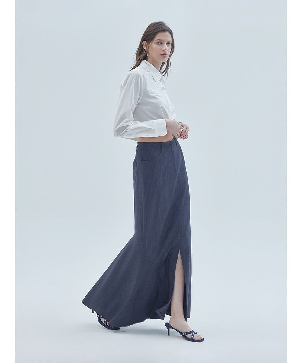 Signature Symbol Shirring Detail Crop Shirt White — vue 4