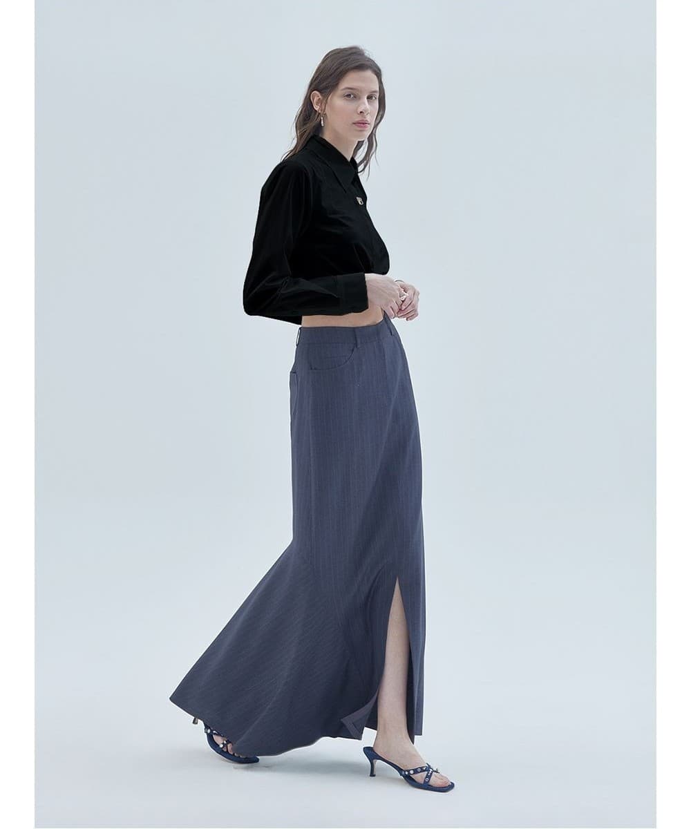 Signature Symbol Shirring Detail Crop Shirt Black — vue 4