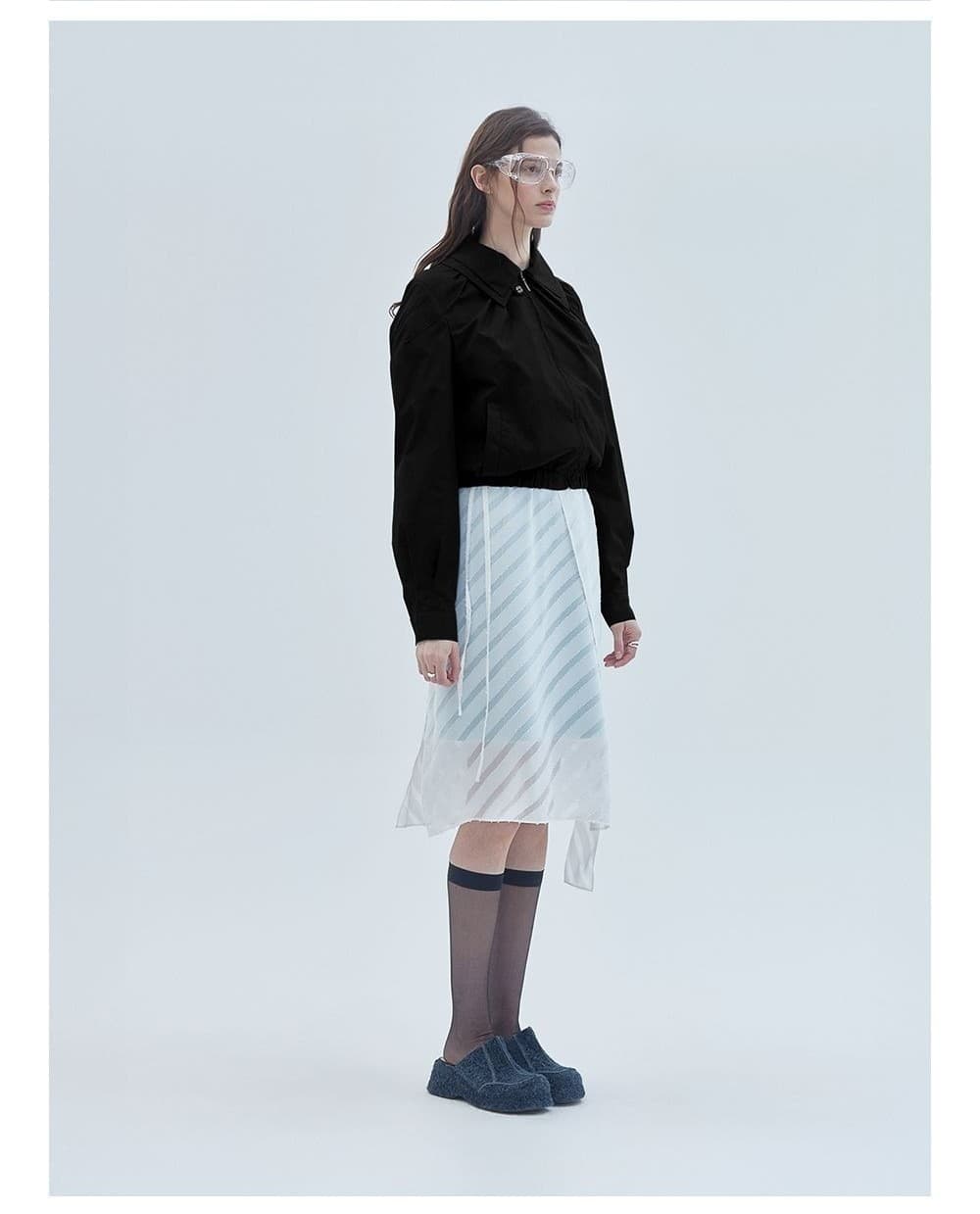 Double Collar Blouson Black — vue 3