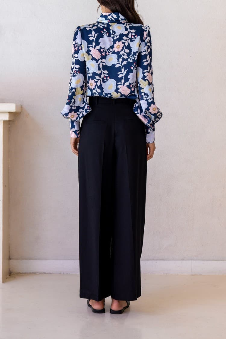 Skye Black Wide-leg Bamboo Pants — vue 6