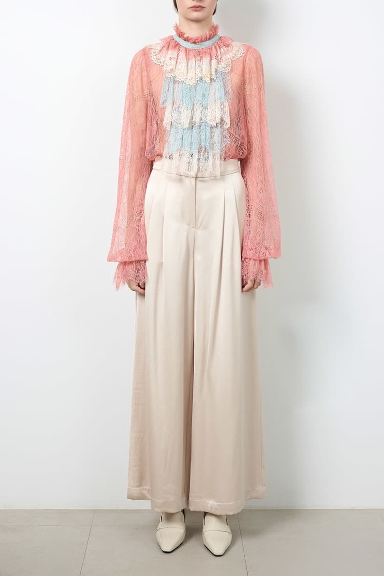 Belle Beige Wide-leg Pants — vue 3
