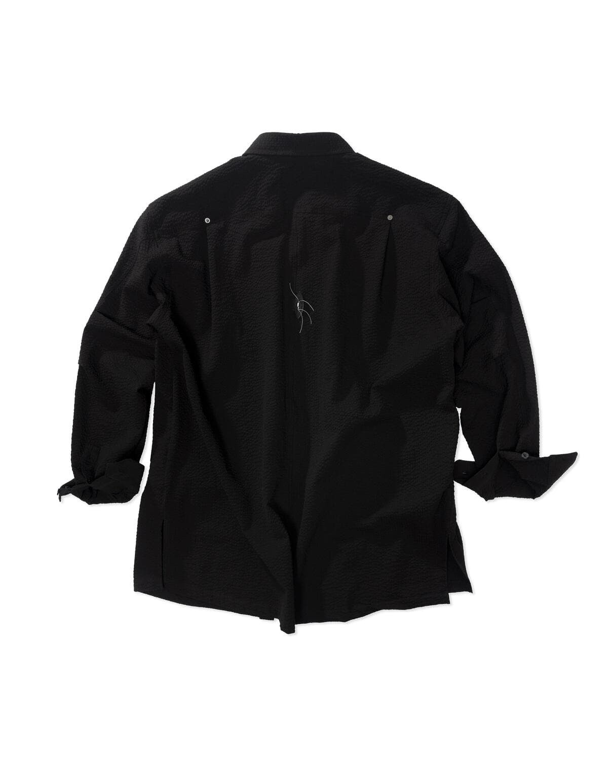 Embossed Snap Shirt (Black) — vue 3