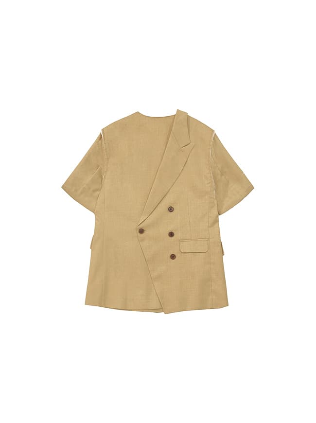 New Beige Origami Half Sleeve Jacket — vue 4