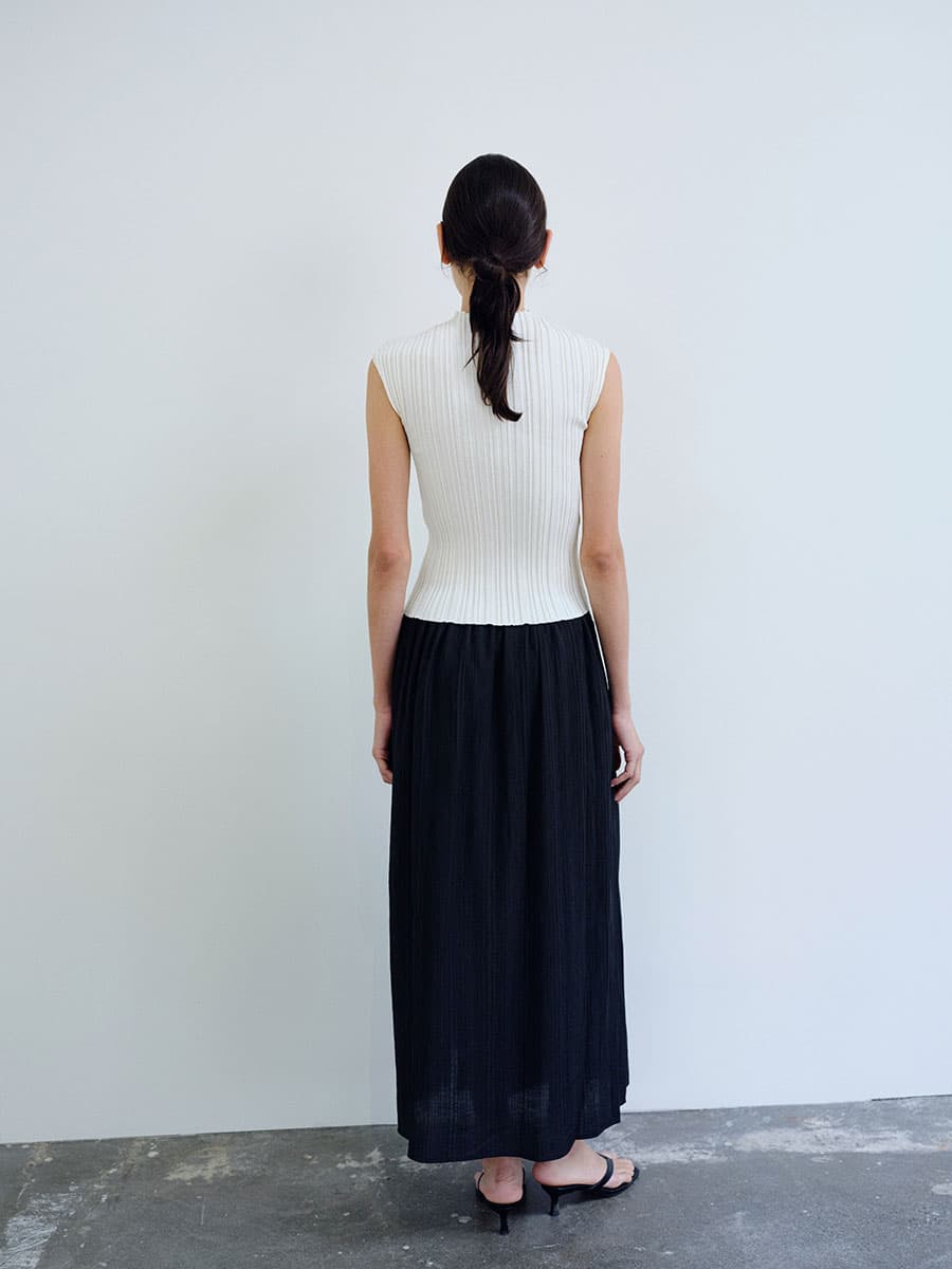 TIR PLEATED KNIT TOP_IVORY — vue 9