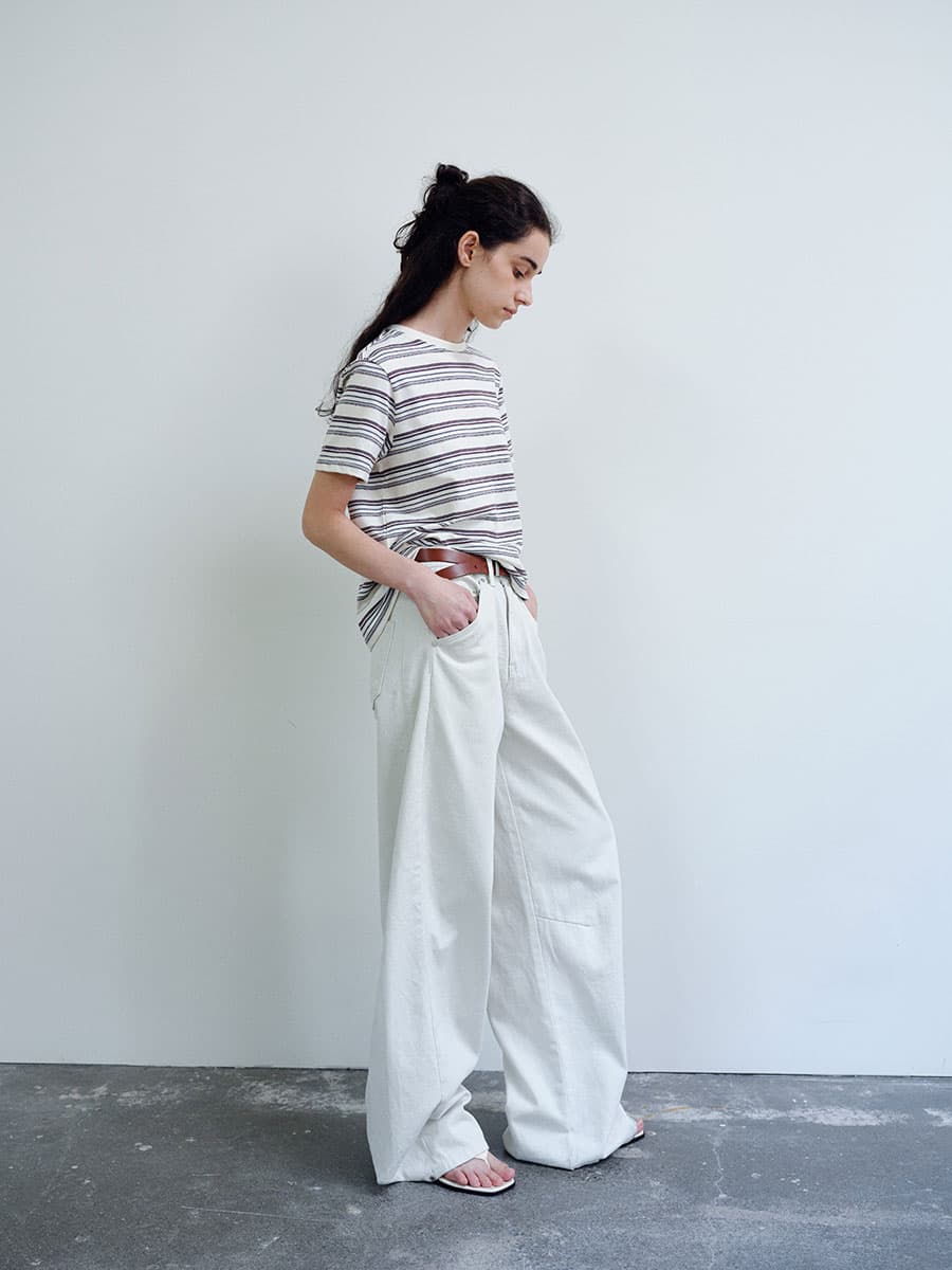 TIR MULTI STRIPE T-SHIRT_IVORY — vue 6