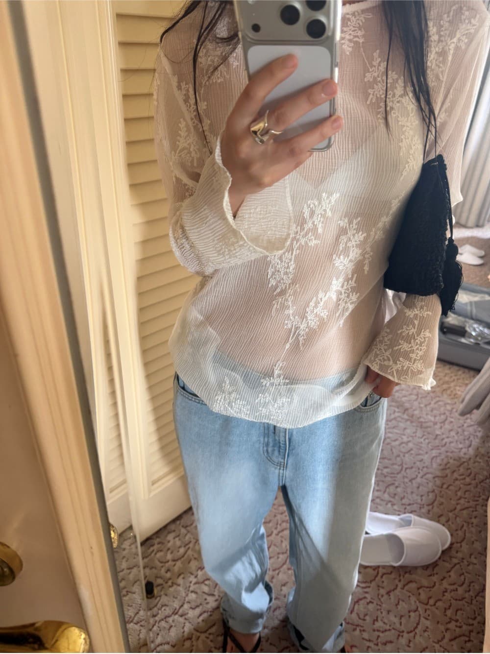 BLUR FLOWER TOP - WHITE — vue 2