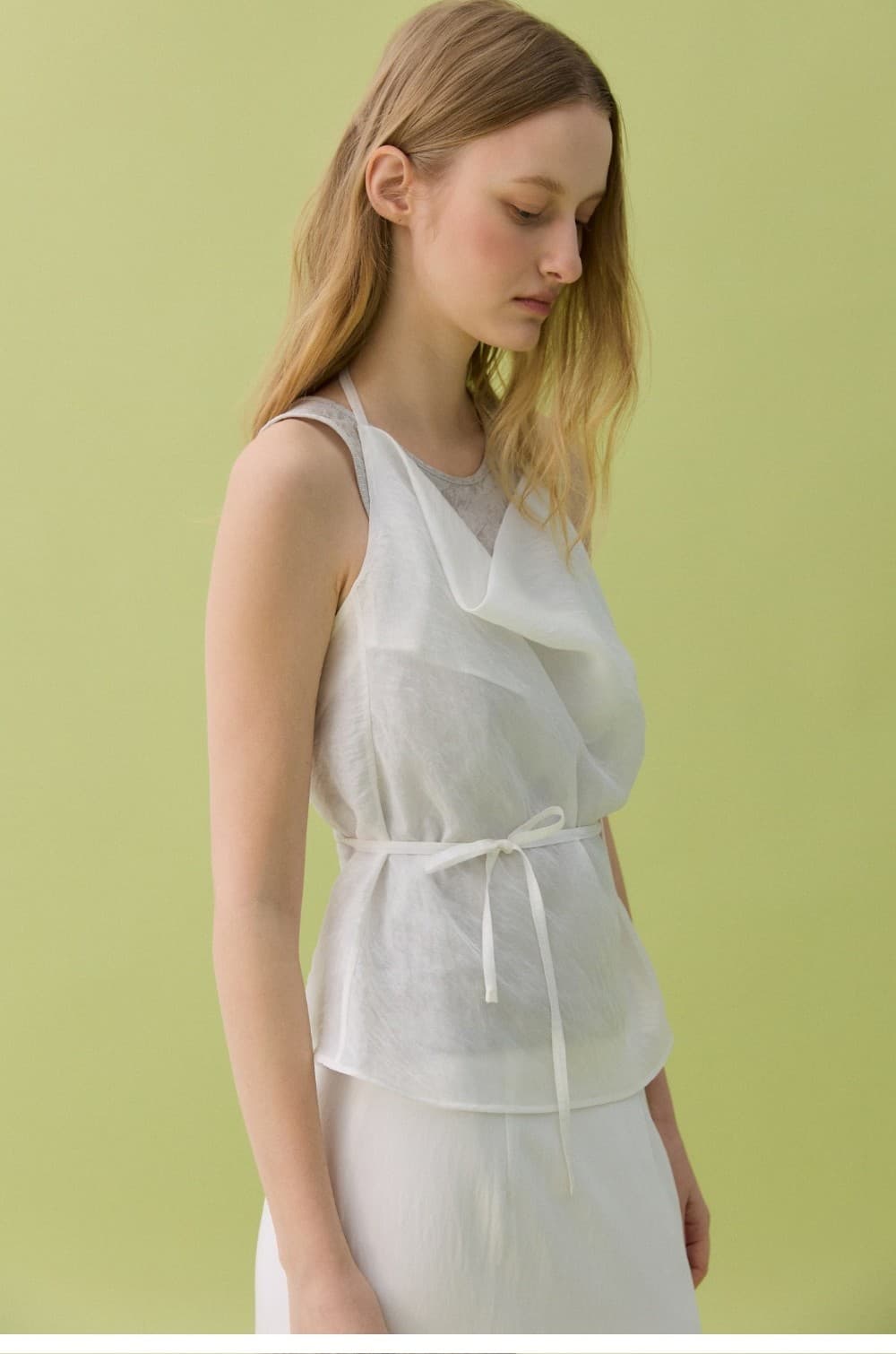 SUI HALTERNECK TOP - WHITE — vue 8