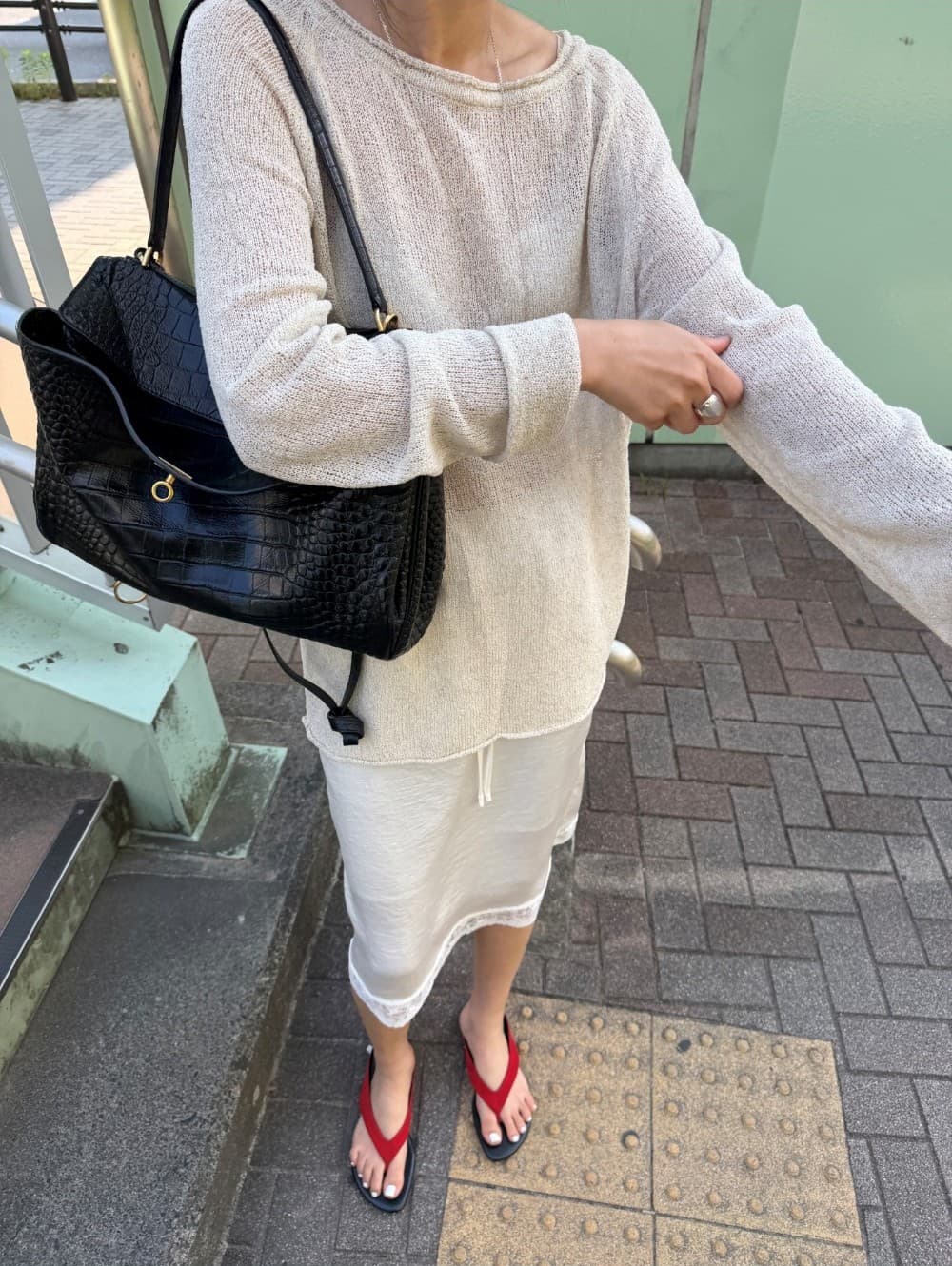 YURA LINEN PULLOVER - BEIGE — vue 4