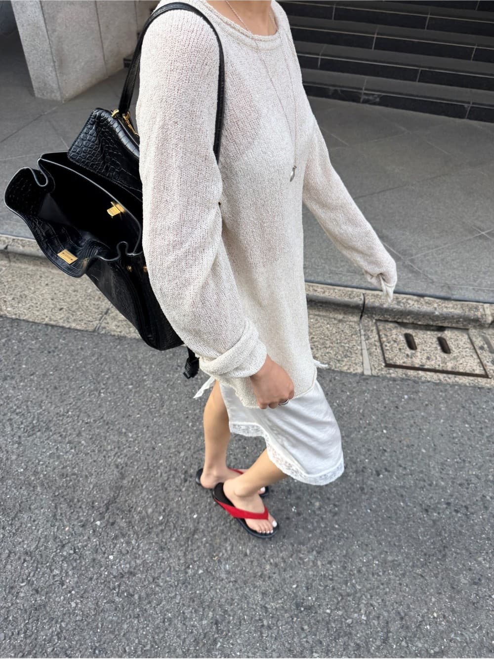 YURA LINEN PULLOVER - BEIGE — vue 6