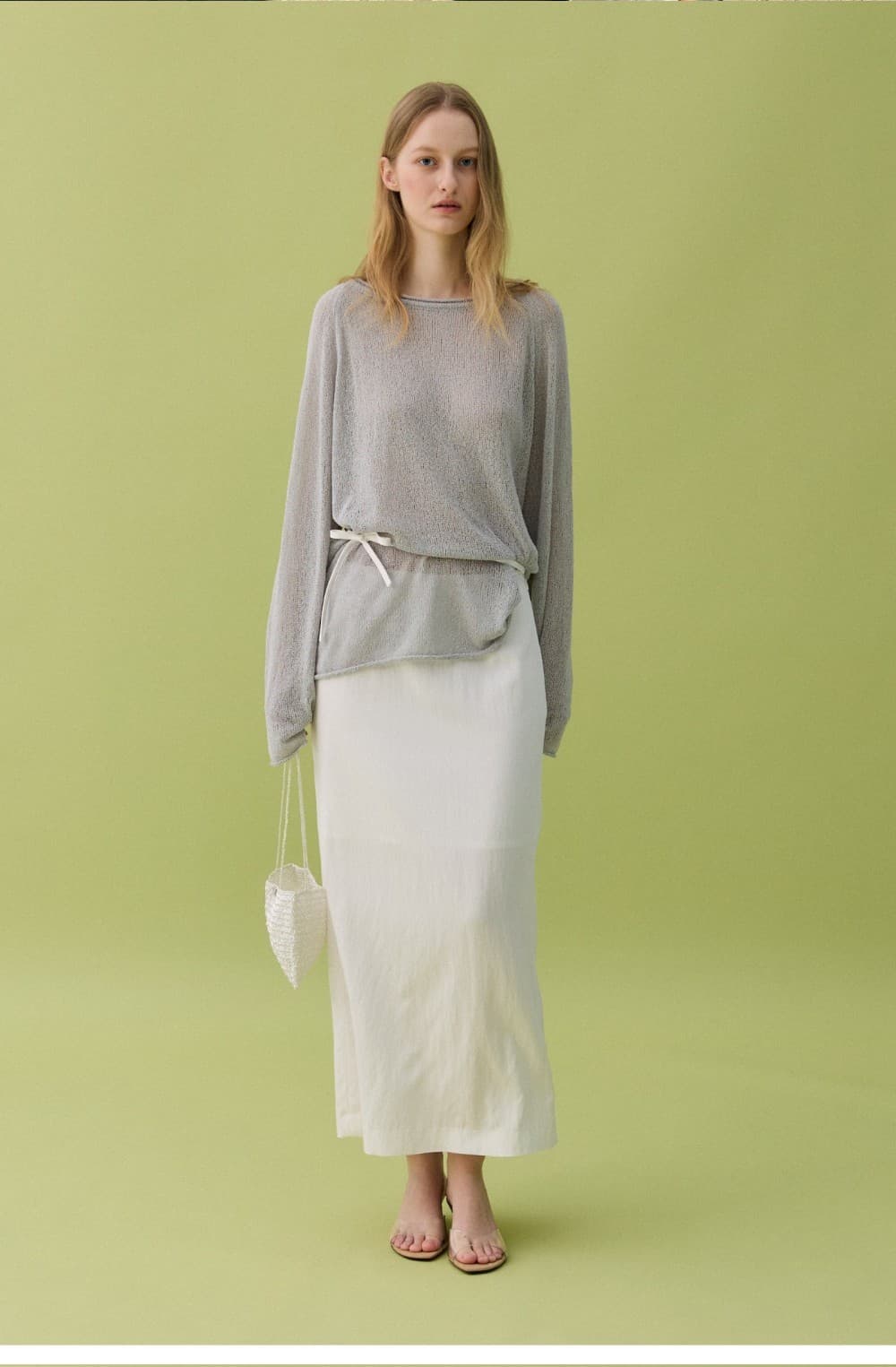 YURA LINEN PULLOVER - DUST BLUE — vue 8