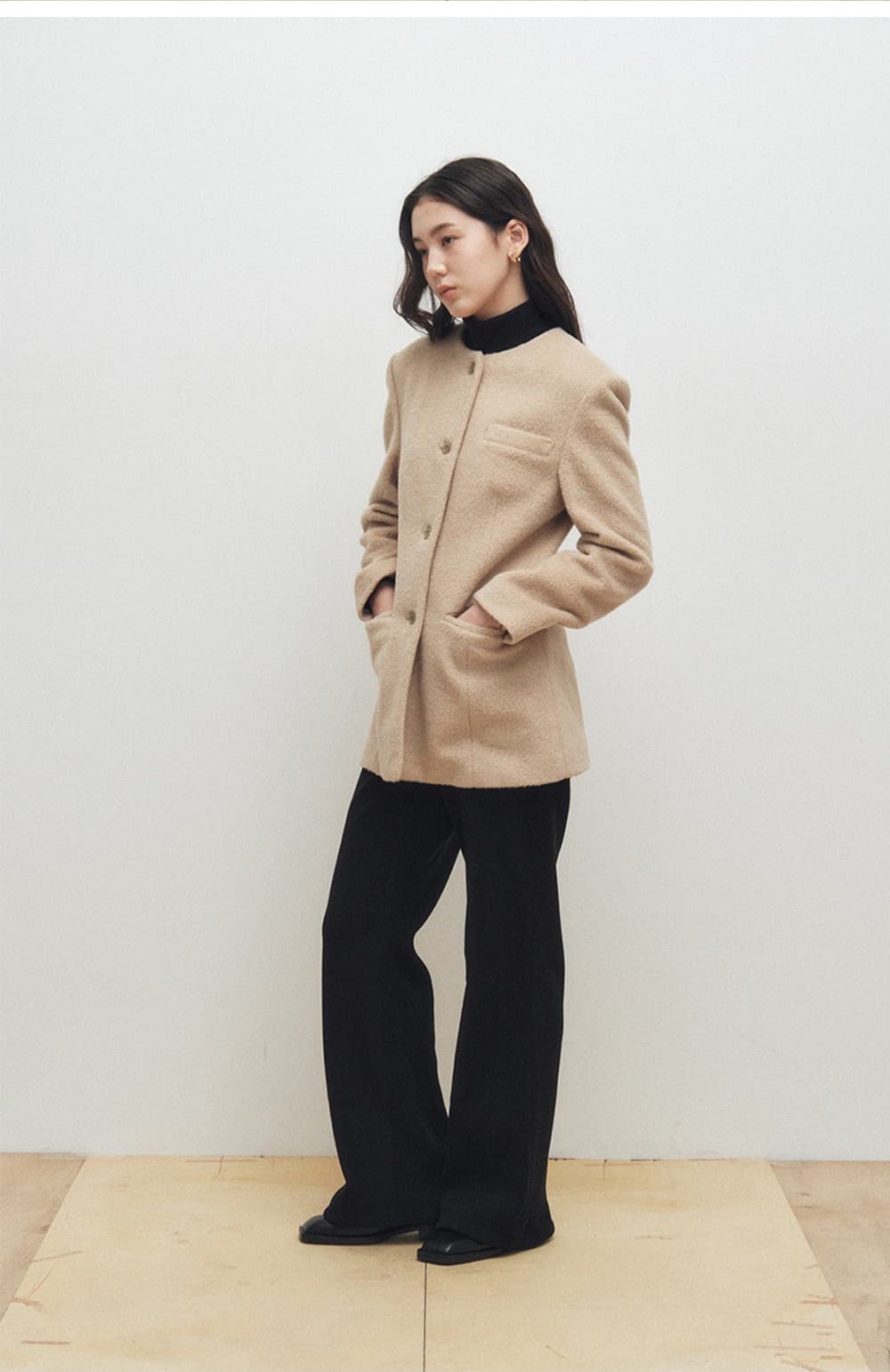 Hourglass 4-Button Jacket (Butter) — vue 9