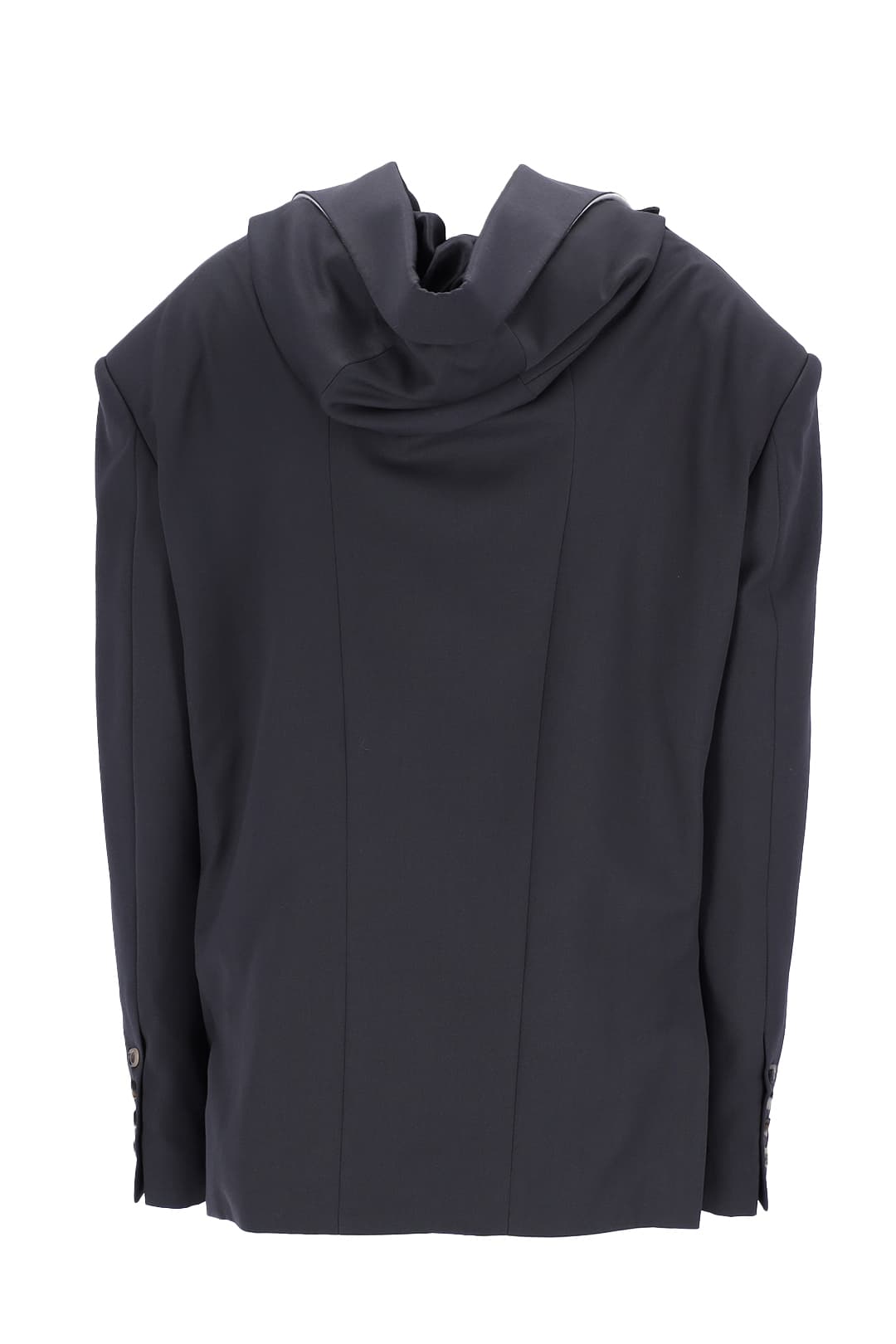 Hood Draped Blazer (Grey) — vue 2