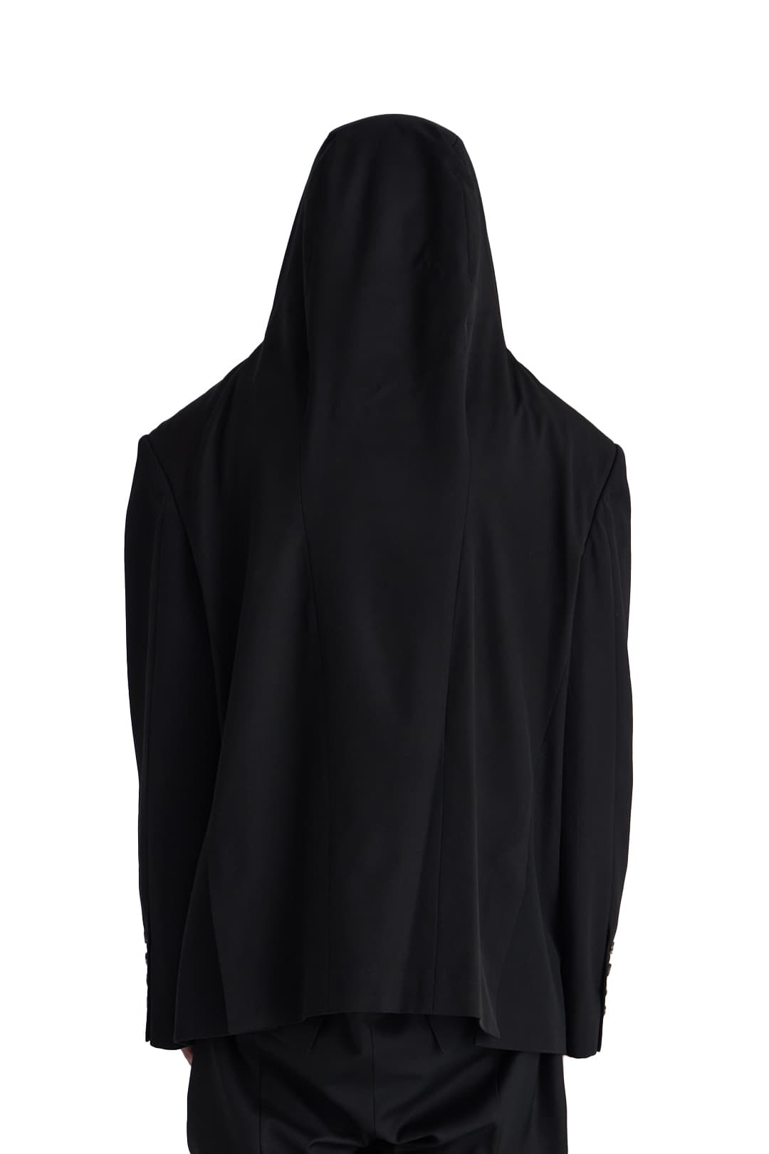 Hood Draped Blazer (Black) — vue 4