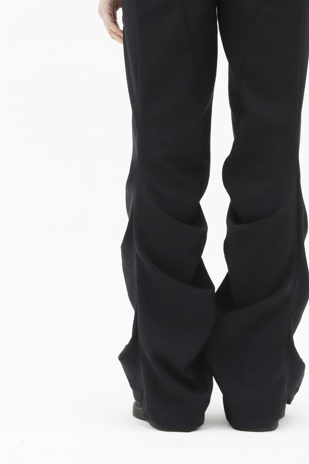 Bootcut Wave Trousers (Black) — vue 6