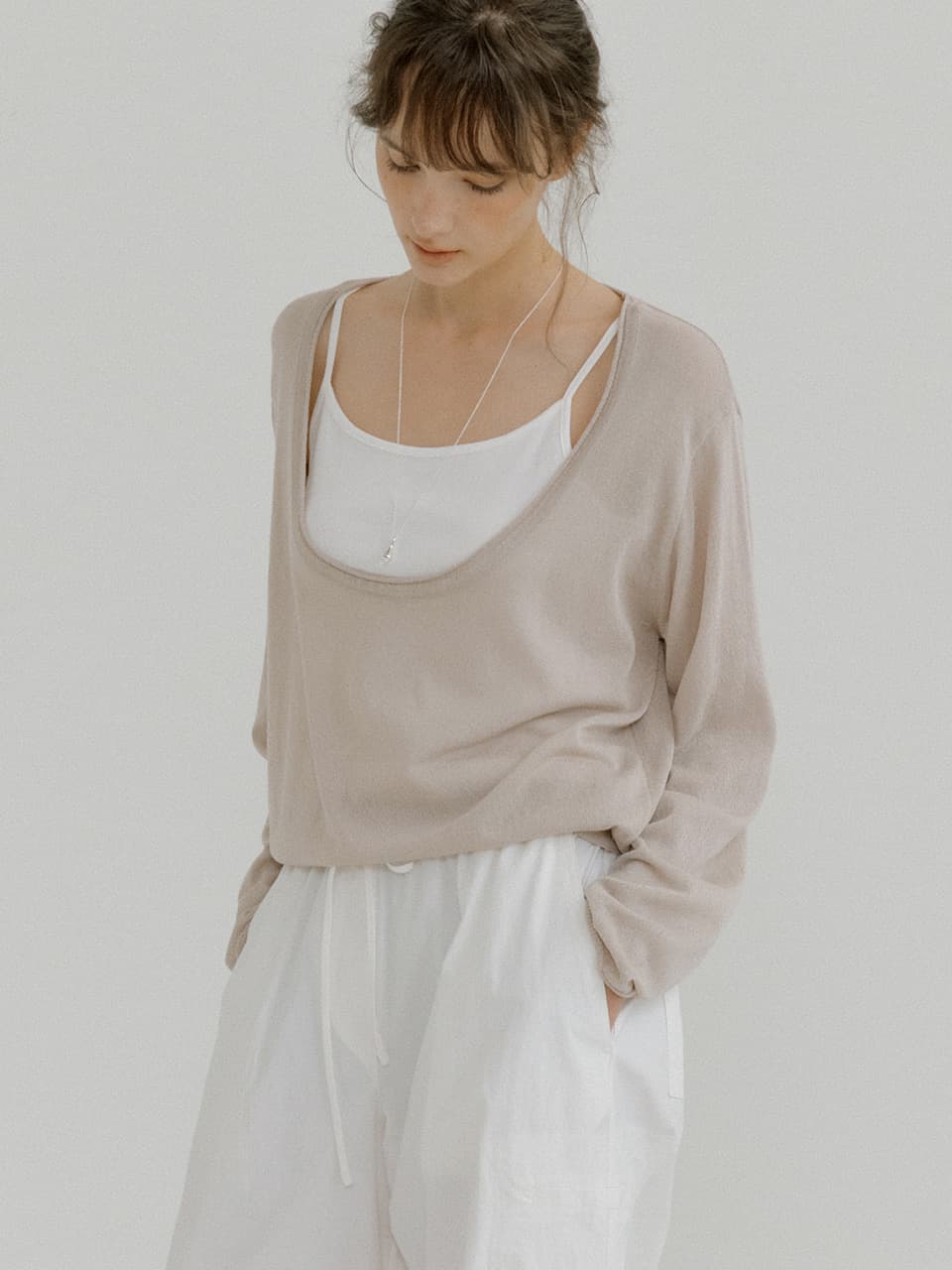 deep u-neck knit (mint grey) orc 6066 — vue 3