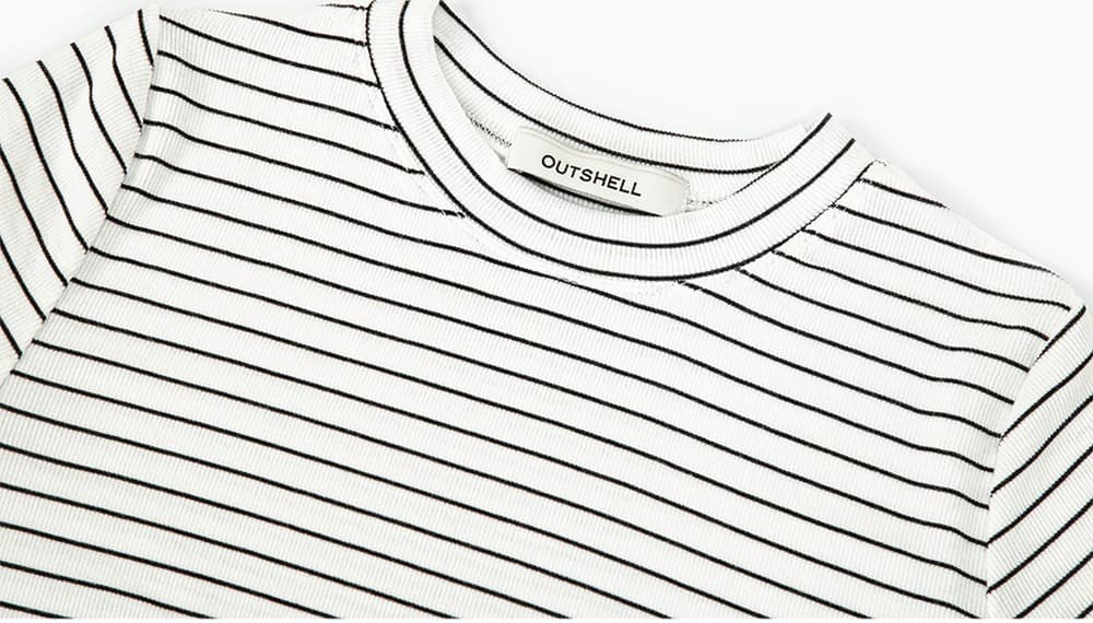 Pin stripe T shirt - White — vue 10