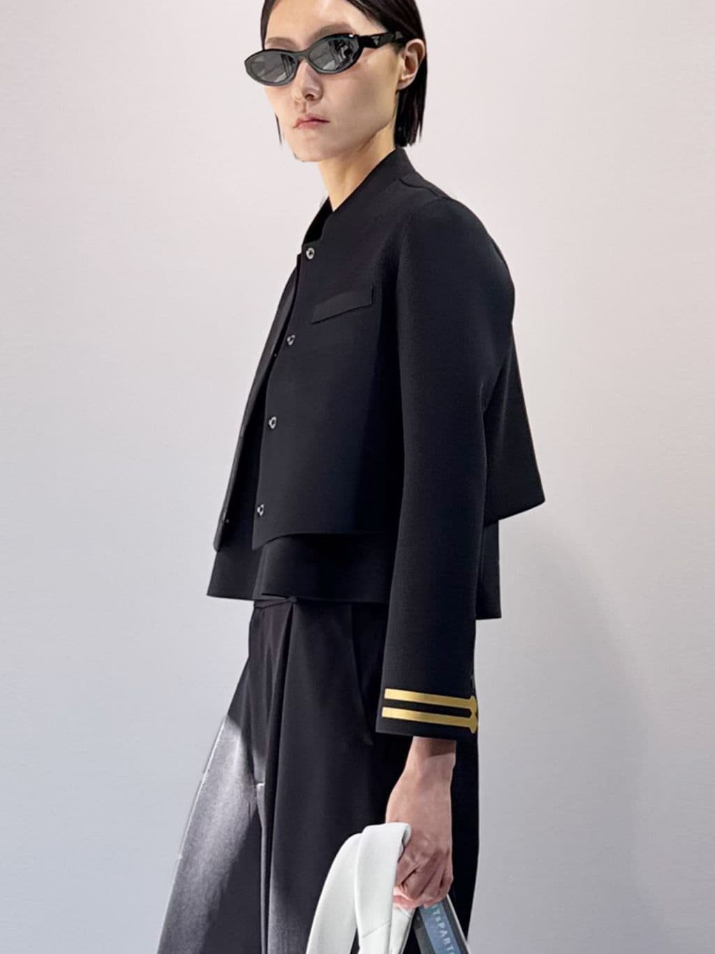 Mandarin Collar Snap Spencer Jacket — vue 2