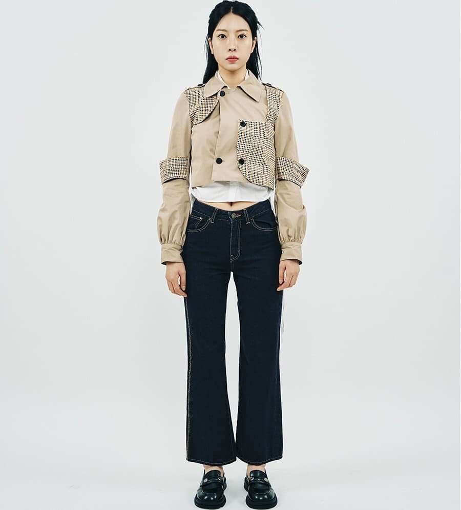Trench Check Short Jacket — vue 4