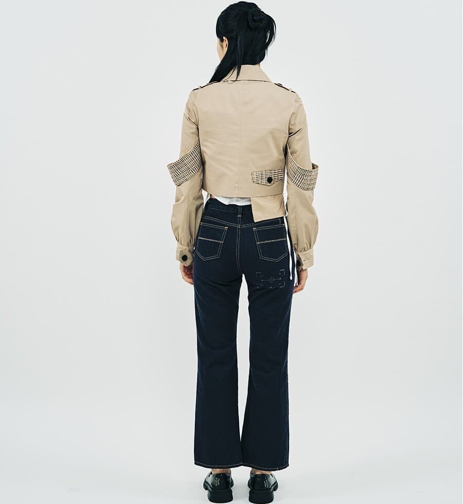 Trench Check Short Jacket — vue 6