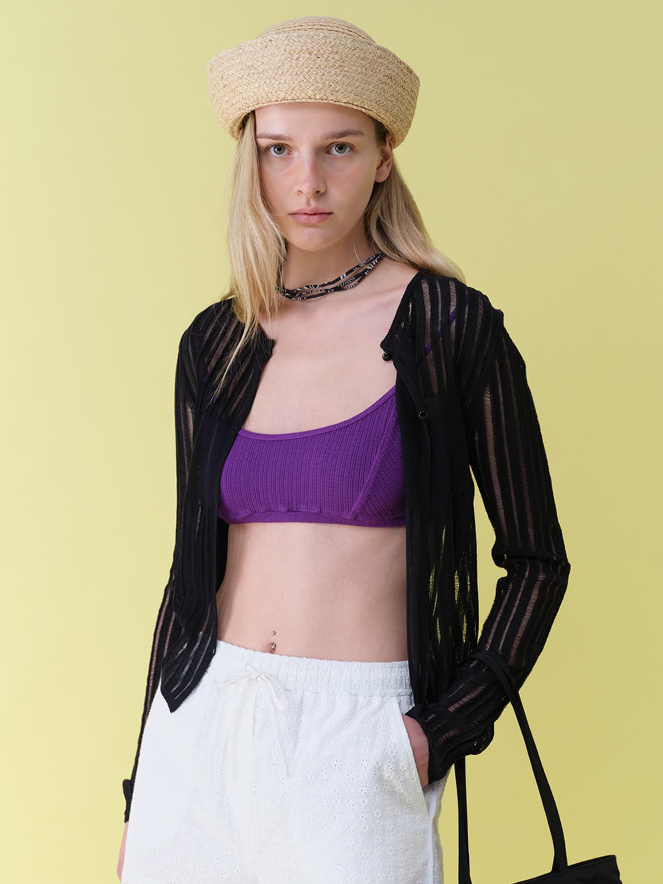 Sheer Knit Cardigan — vue 3
