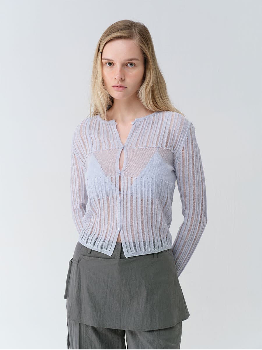 Sheer Knit Cardigan — vue 10