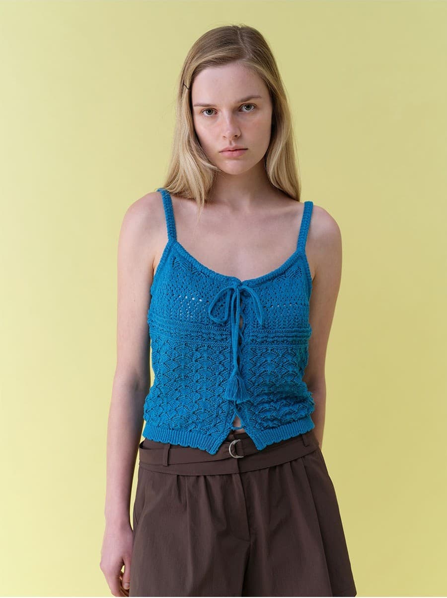 Lace-up Crochet Knit — vue 11
