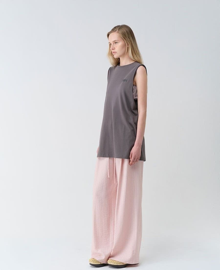Back Print Over-fit Sleeveless T-shirts — vue 4
