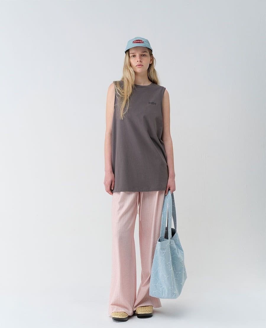 Back Print Over-fit Sleeveless T-shirts — vue 6