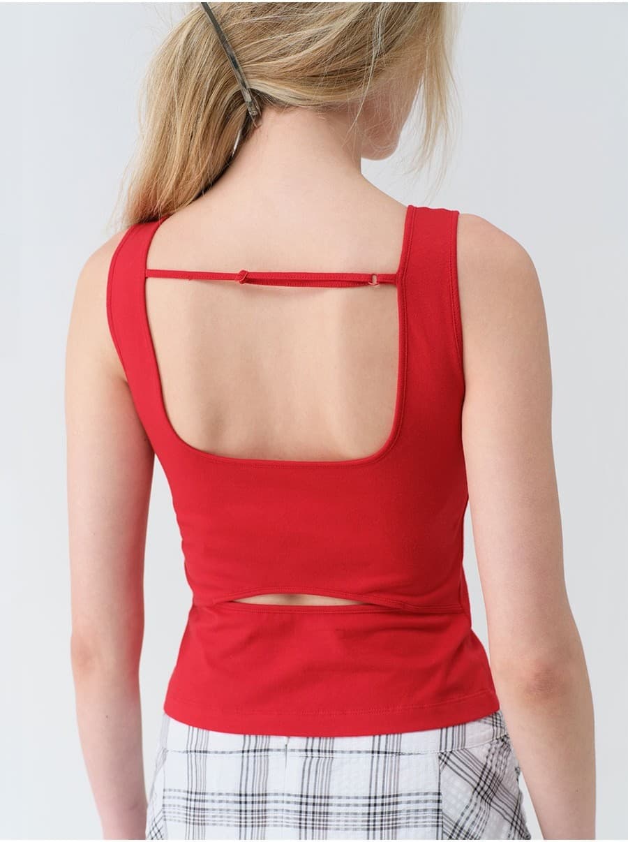 Back Slit Sleeveless Top — vue 4