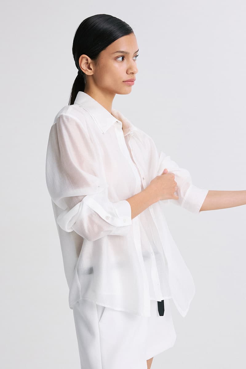 Layered Placket Shirt White — vue 2