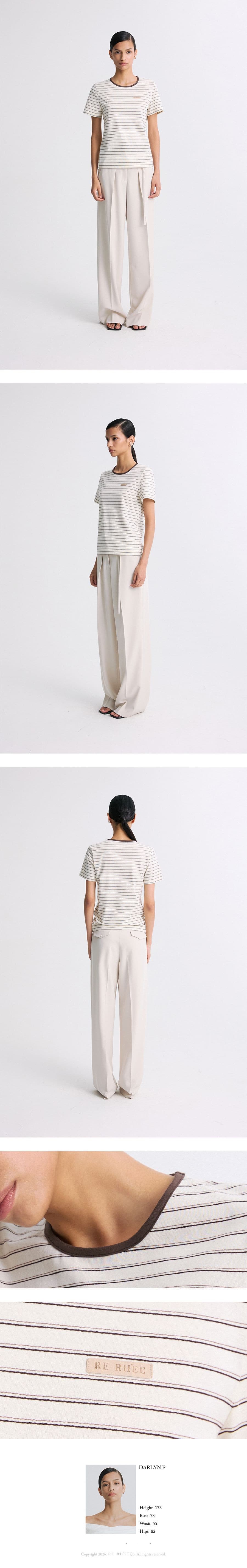 Round-Neck Striped T-Shirt — vue 7