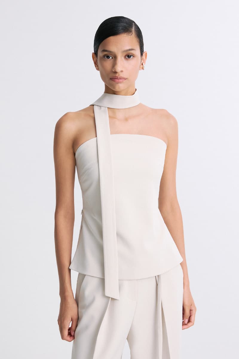 Strapless Tube Top Cream — vue 2