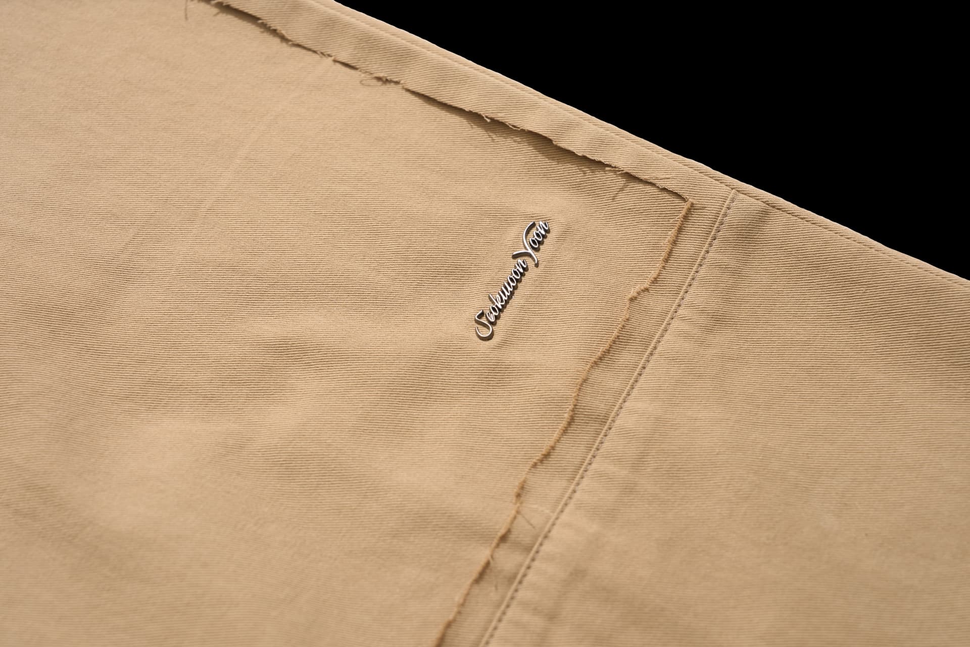 Metal logo Long pants (Beige) — vue 8