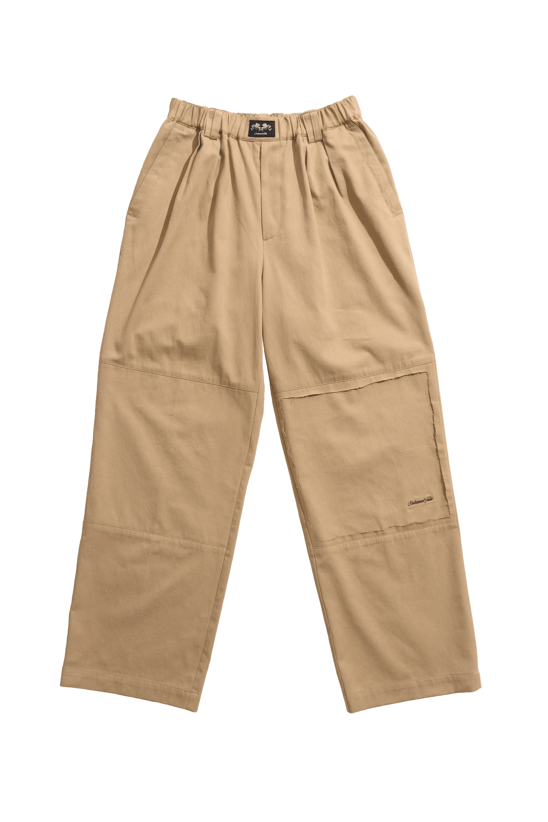 Metal logo Long pants (Beige) — vue 1